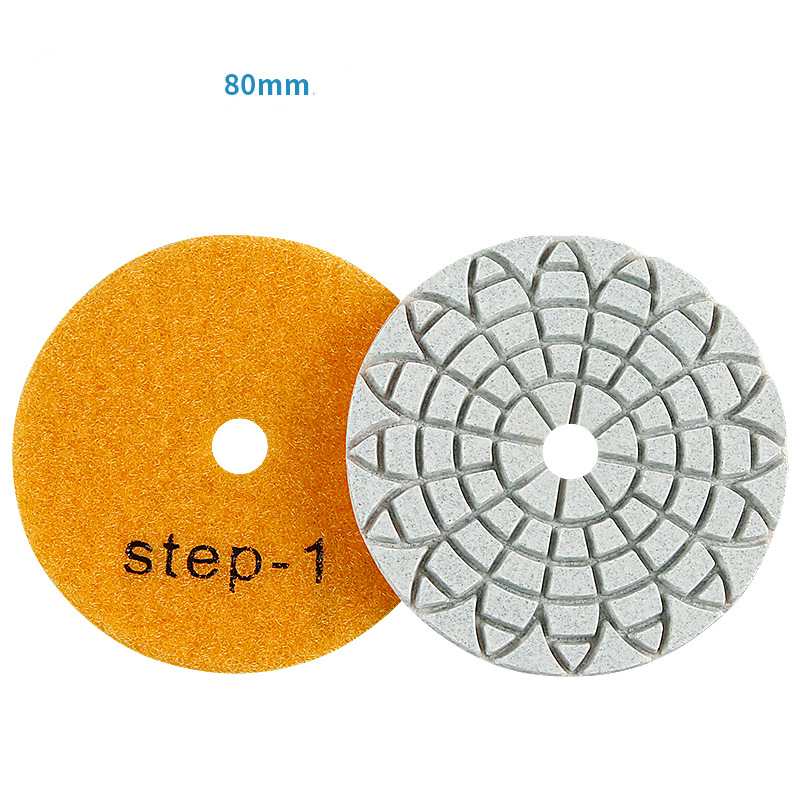 Three-step water-grinding stone polishing pads