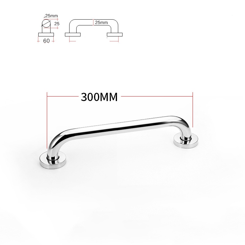 Dia25mm 201 stainless steel 300-600mm bathroom grab bars wholesale