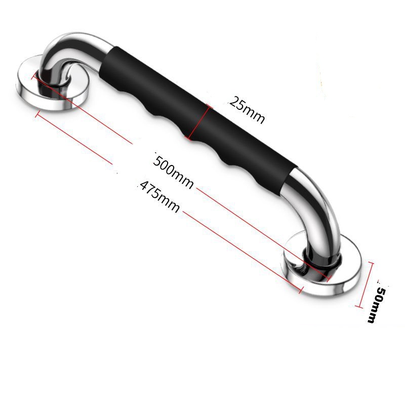 Dia25mm 201 stainless steel 300-600mm silicone handle bathroom grab bar