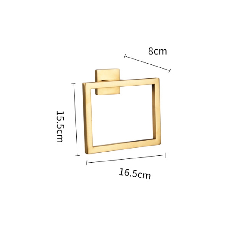 Stainless steel square towel ring