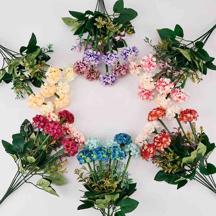 Artificial hydrangea with seven flowers