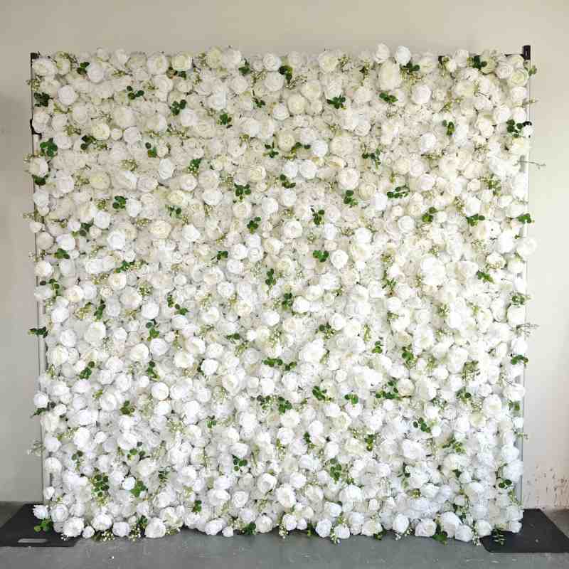 White artificial peony wall