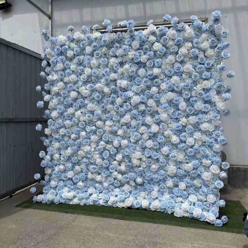 Artificial white and black Rose wall