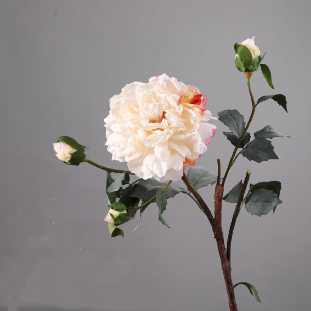 Simulated multi-colored peony branches