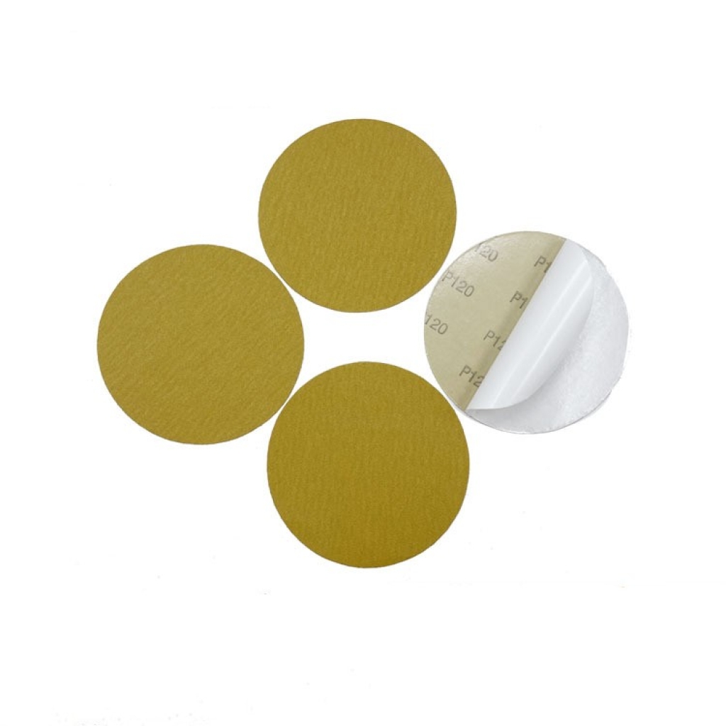 6-inch yellow sandpaper with double-sided adhesive tape