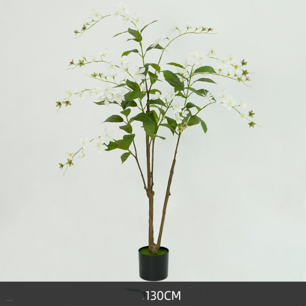 Simulated 130-180cm white weeping jasmine