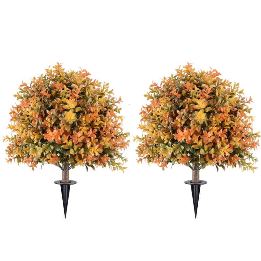 60cm Autumn-colored Simulated Boxwood Planting Piece