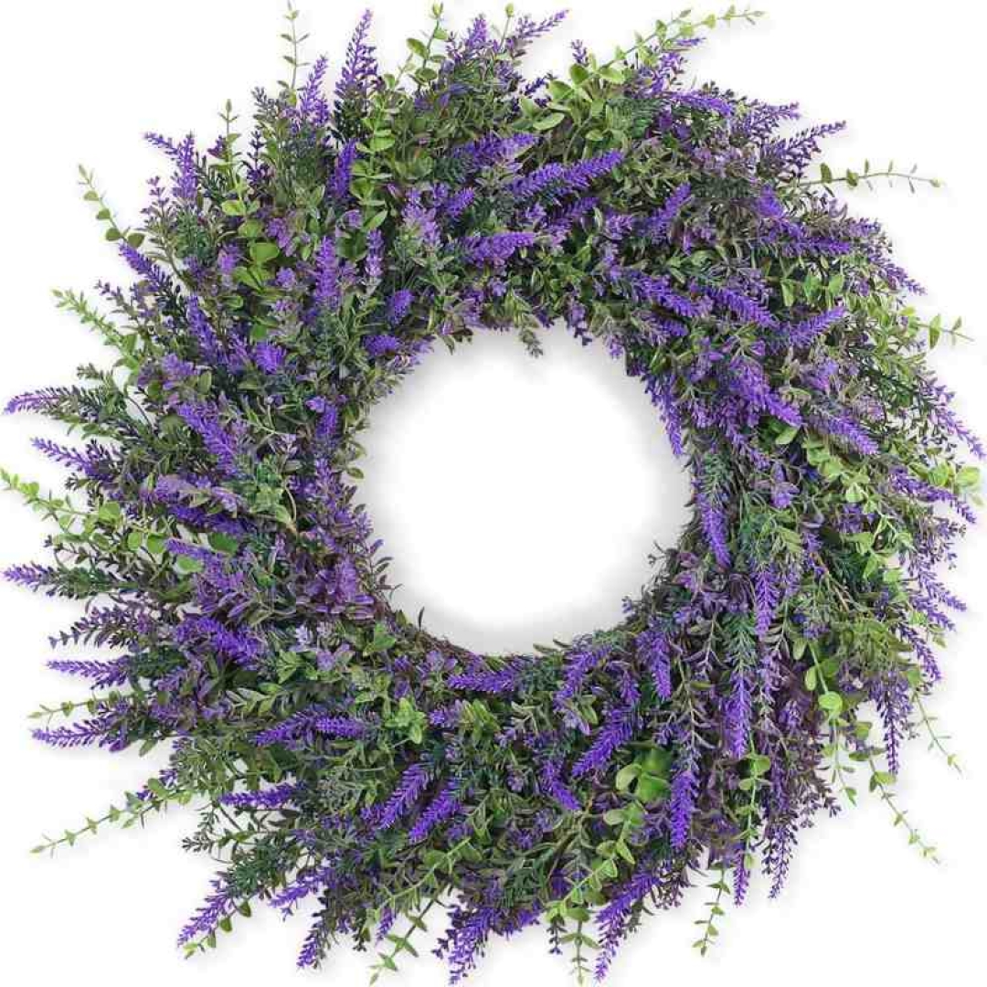 50cm artificial lavender wreath