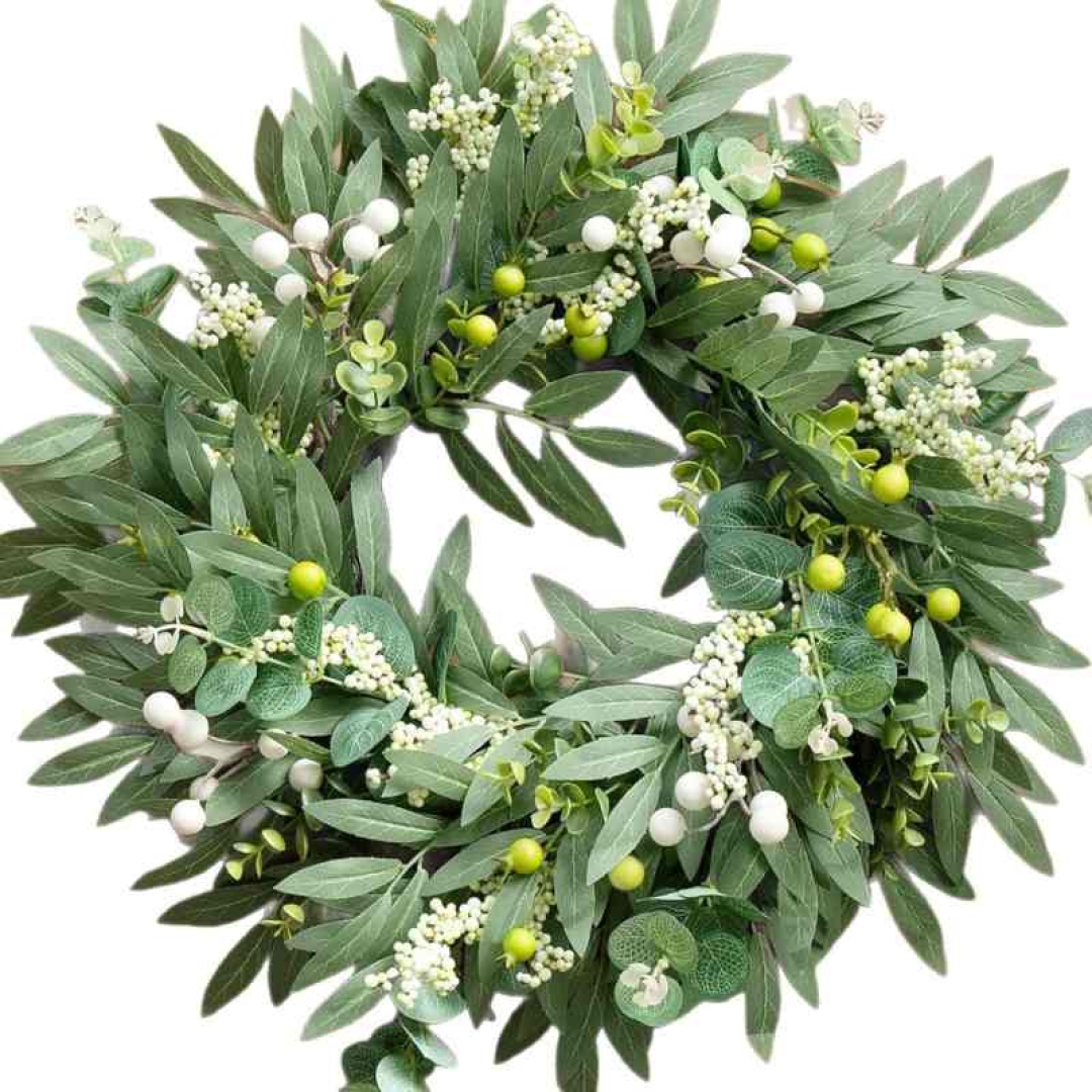 50cm Simulated Olive Leaf Wreath