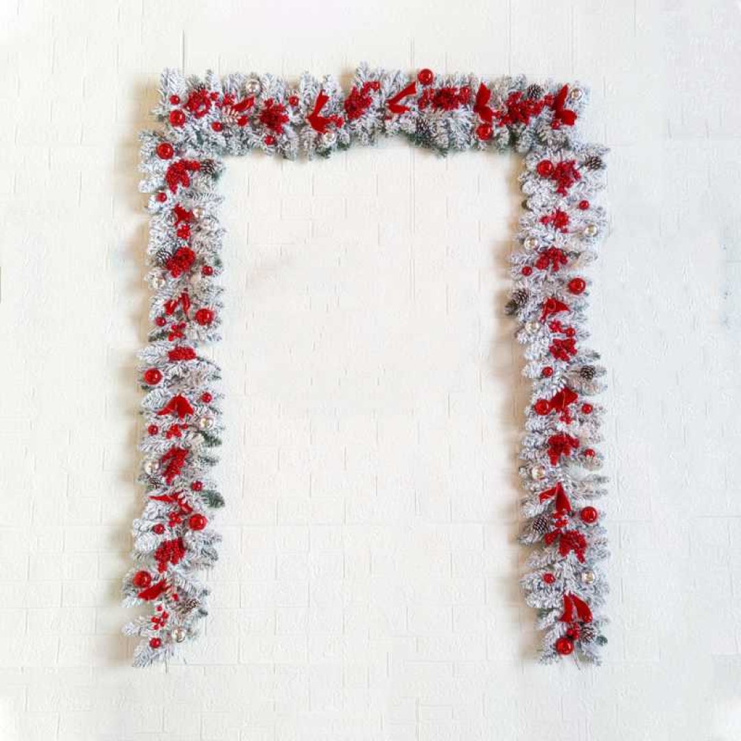 1.2m-1.8m red flocked vines