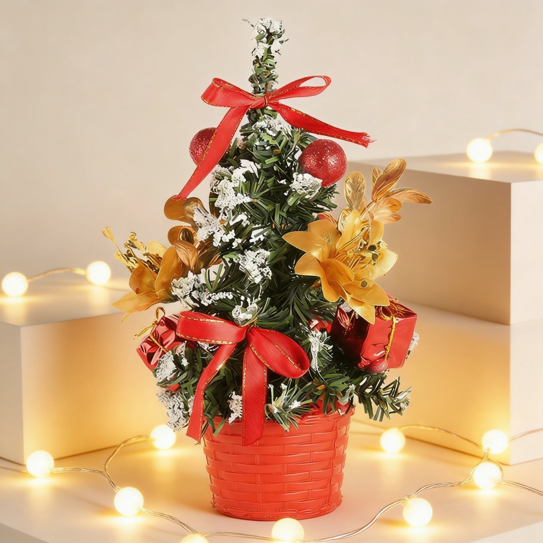 Plastic mini Christmas ornament tree