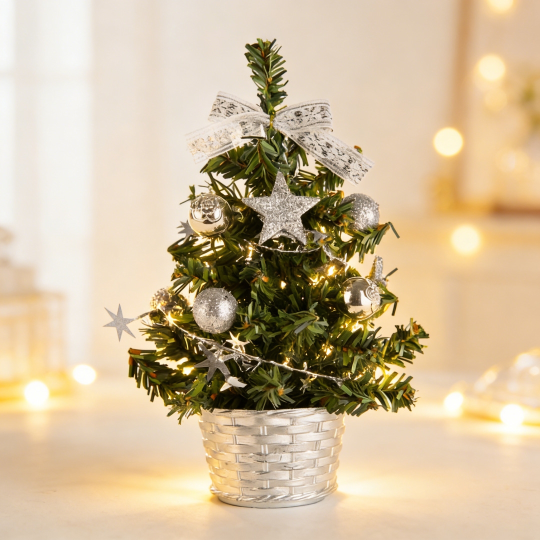 Plastic mini Christmas ornament tree