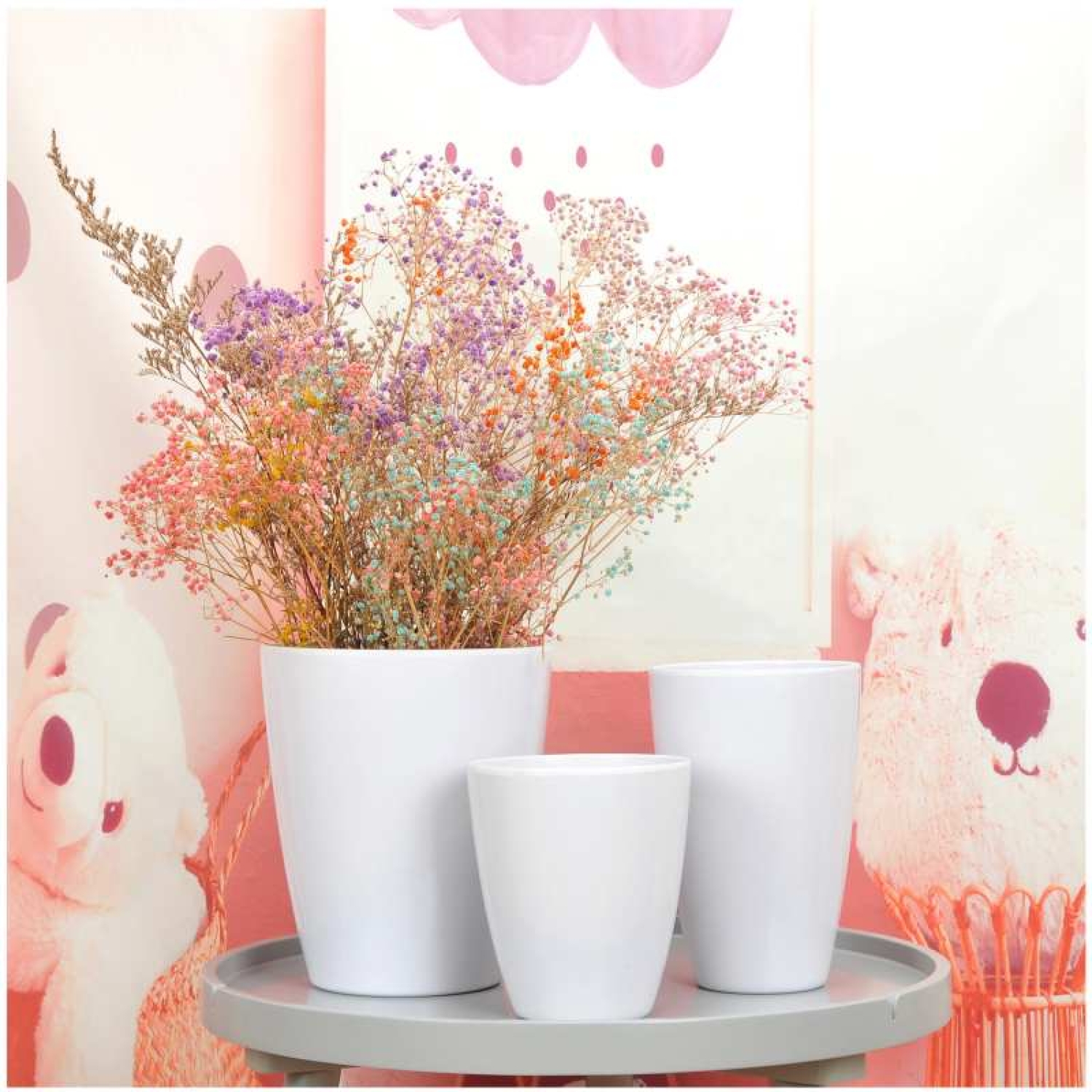 Smooth Imitation Ceramic Plastic Flower Pots