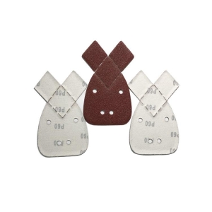 170*95mm Rabbit Ear Shaped Flocked Red Sandpaper with holes