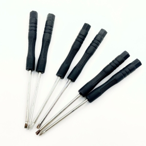 1.5, 2.0, 3.0 Phillips and flathead screwdrivers
