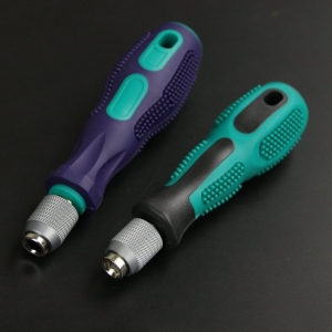 6.35mm screwdriver bit with self-locking quick-release handle