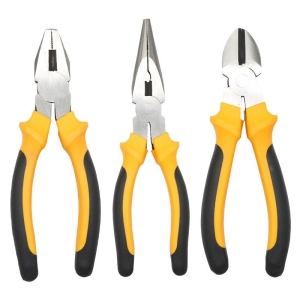 6-inch, 7-inch, 8-inch diagonal pliers, needle-nose pliers, wire cutters