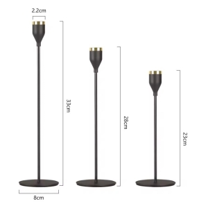 Wholesale electroplated metal candlesticks