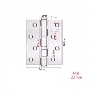 4-inch and 5-inch stainless steel hinges