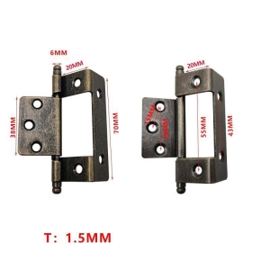 Iron three-fold hinge manufacturing
