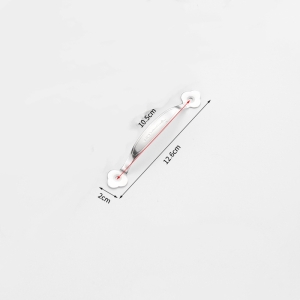 Stainless steel bow-shaped handle with plum blossom pattern