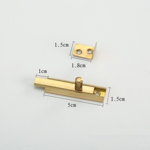 Brass 2-inch, 2.5-inch and 3-inch security door latch