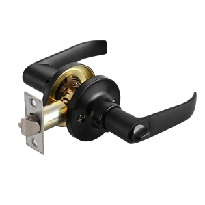 Three-bar aluminum alloy round black handle lock