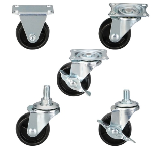 1.5-inch, 2-inch, 2.5-inch and 3-inch Black PP Furniture casters