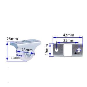 1-inch Sliding Door Guide Rail Track Roller Wheel