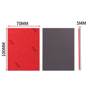 Fleece-backed sponge sandpaper
