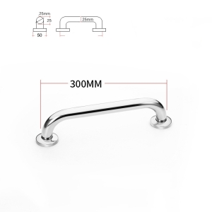 Dia25mm 201 stainless steel 250-600mm bathroom grab bars