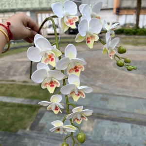Two branches of artificial butterfly orchids