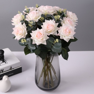 Hand-feel moisturizing artificial rose