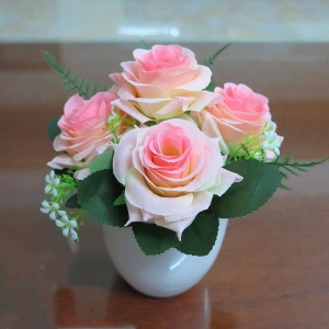Artificial potted rose