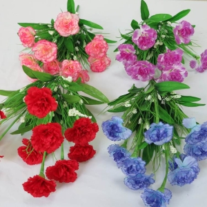 Artificial carnation bouquet