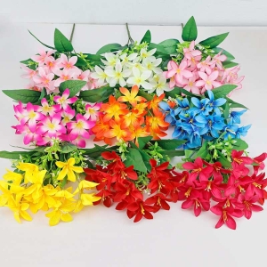 Multicolored artificial lilies