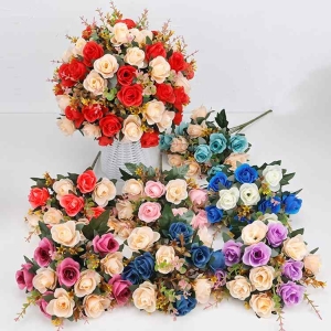 Artificial rose with twelve blooms