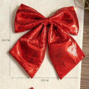 Christmas bows of various colors