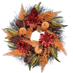 50cm Simulated Pumpkin Wreath