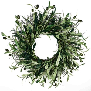 50cm Artificial Olive Leaf Wreath