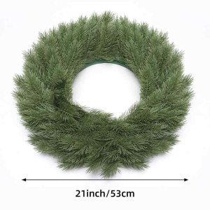53cm Plastic Pine Needle Wreath  Wholesale