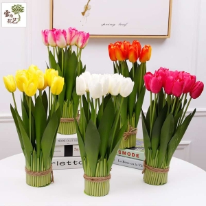 12 silk tulips