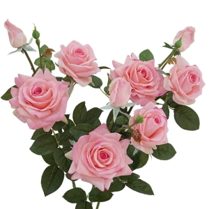 Moisturizing artificial rose with three flowers