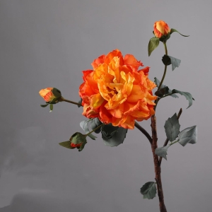 Simulated multi-colored peony branches