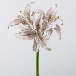 Artificial flower bouquet containing 3 lilies