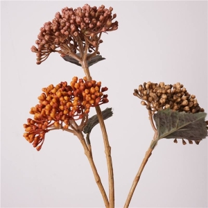Simulated autumn-colored hydrangea fruit