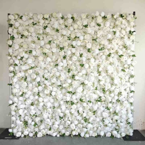 White artificial peony wall