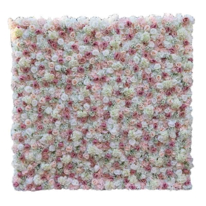 Artificial Roses, hydrangeasand baby's breath wall