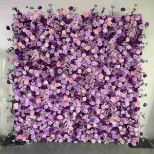 Artificial Roses, Phalaenopsis orchids, baby's breath wall