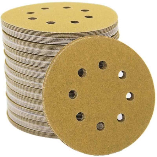 5-inch 8-hole yellow flocked sandpaper
